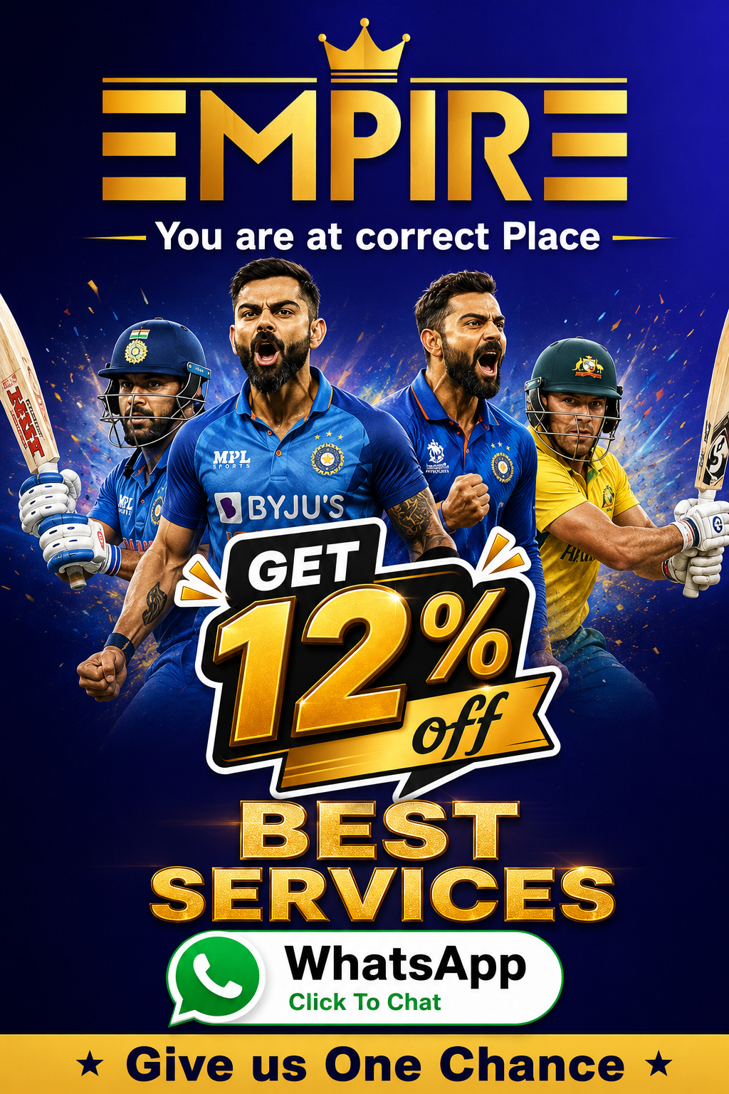 empire best services poster with WhatsApp click to chat